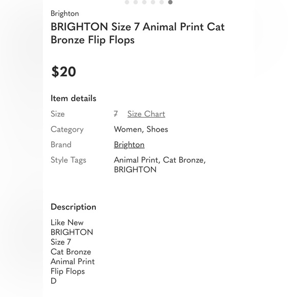 🥳HP🥳 Brighton Animal Print Flip Flop Sandals - Picture 9 of 9